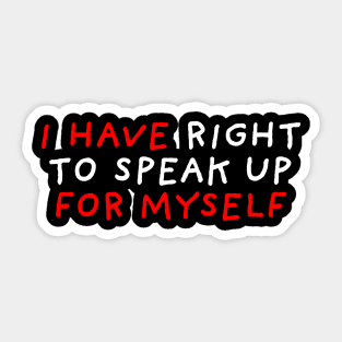 Right To Speak Up | Black Sticker